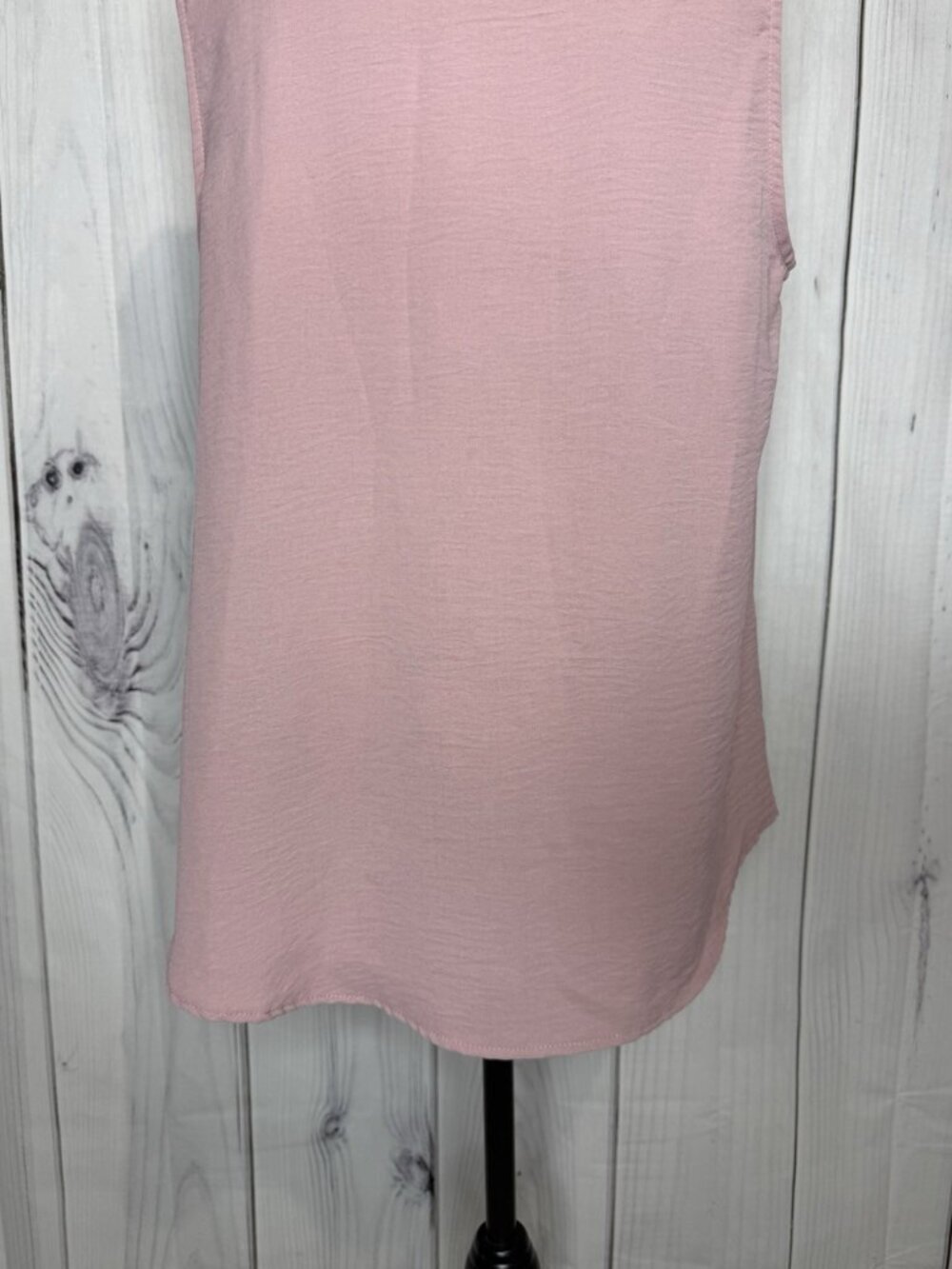 Cotton Bleu Pale Mauve Scoop Neck Tank Top Sleeveless Sz L Pocket - Picture 9 of 13